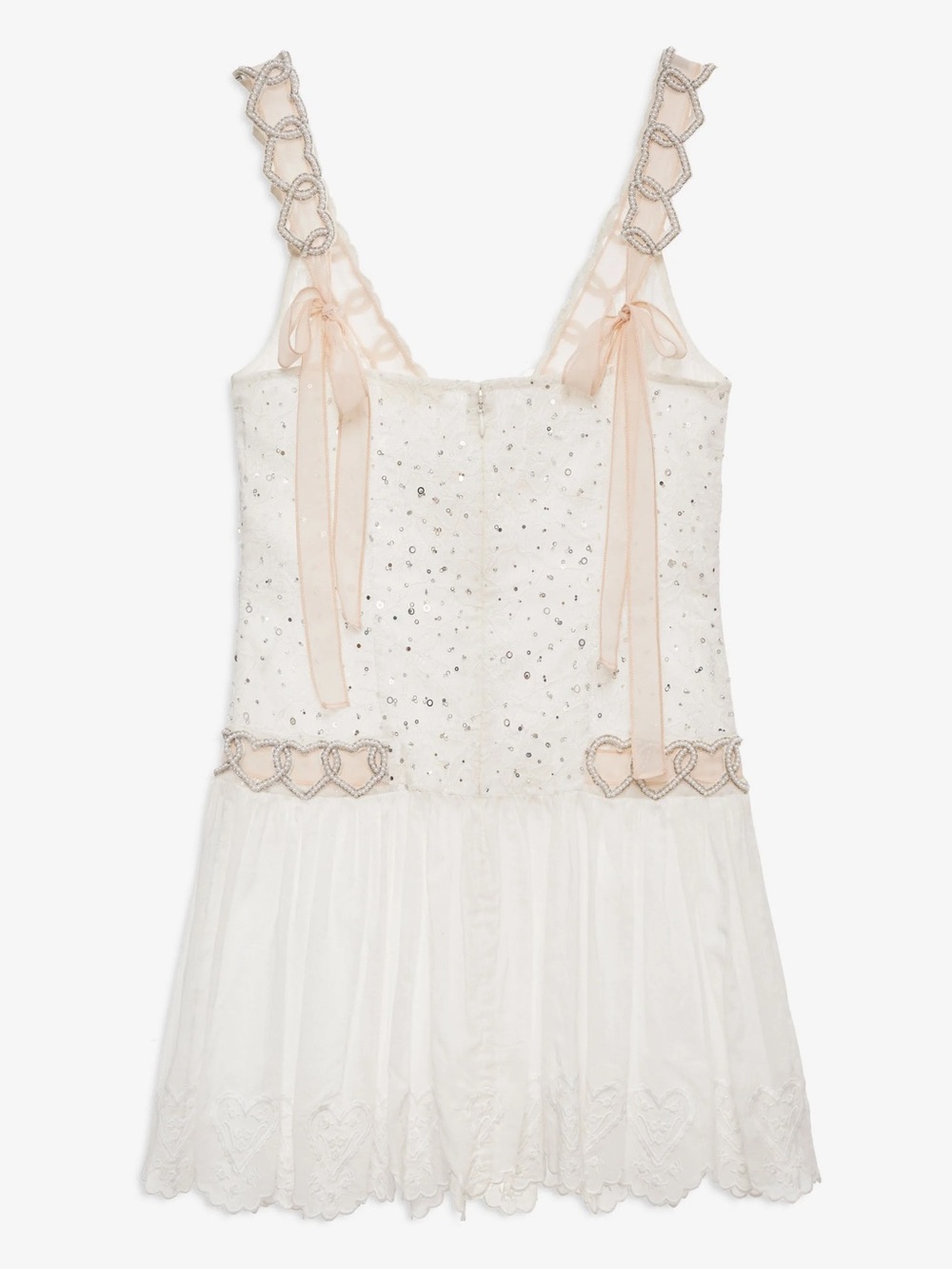 For Love and Lemons Locked Hearts Ribbon Mini Dress Size Small NWT - Picture 11 of 15